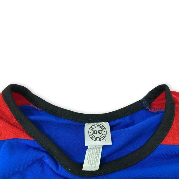 DC Supergirl Long Sleeve Top T-Shirt Costume Cosplay GIRLS M/L (up to size 14) - Picture 11 of 13